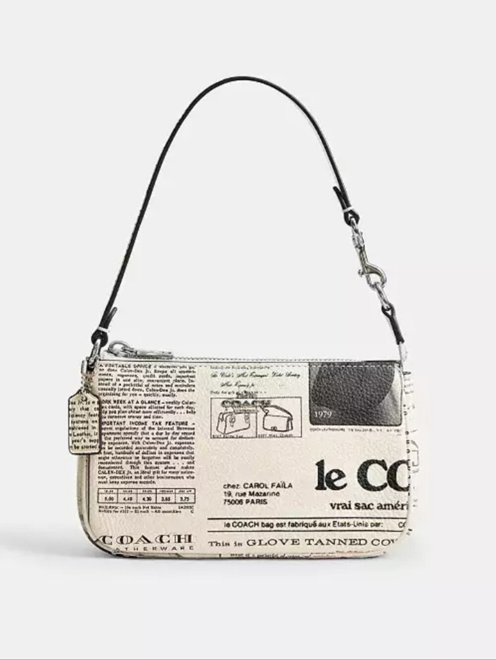 COACH Nolita 19 With Newspaper Print Bag